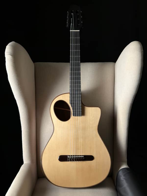 Tomas Fiore Classical Cutaway Crossover Brazilian Rosewood MiSi Pickup Stauffer Style Neck image 1