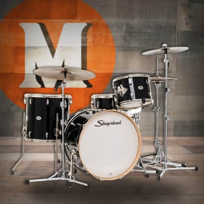 Slingerland 4Pc Studio King Kit 13/16F/22K/6.5S - Del Norte Black (SDKTSKK22N04DNDNB) image 1