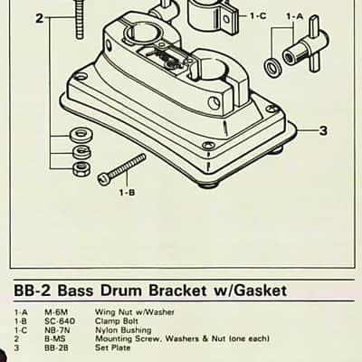 Pearl Bass Drum Bracket BB-2 (without backing plate) image 4