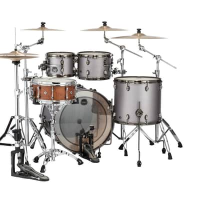 Mapex Saturn Evolution Classic 4 Piece Shell Pack Without Snare - Gun Metal Grey (SE529XEBBPG) image 4