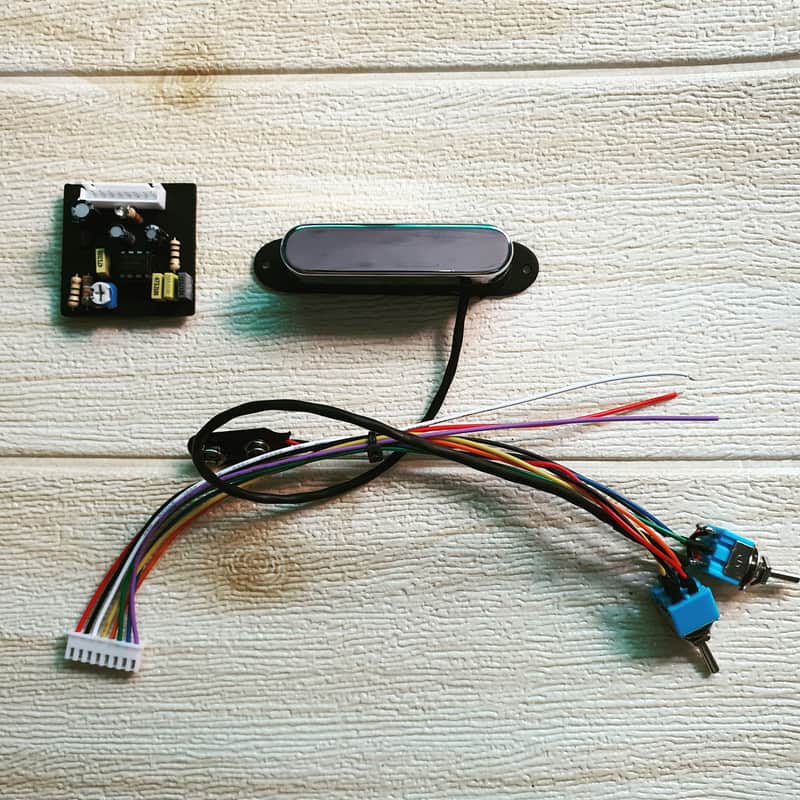 Veyz Sustainer Pickup System - Telecaster Neck Pickup Model | Flat Switches Black & Gold Finish | Not a Sustainiac Stealth Pro Nor Fernandes Sustainer  | image 1