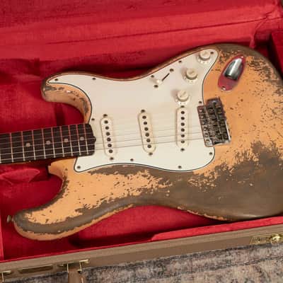 Fender Custom Shop Andy Hicks Master Built 1962 Roasted Stratocaster Ultimate Relic - Shell PInk image 21