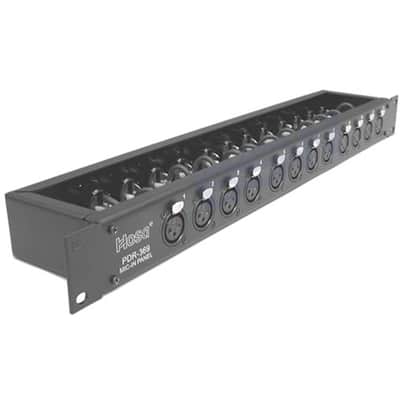 Mamba 16 XLR Male to 2 DB25 Tascam Analog Pinout 1RU Patch Bay