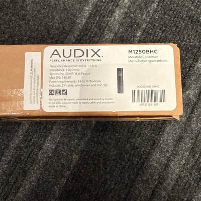 Audix M1250B Miniature Cardioid Condenser Microphone 2024 - Black image 1