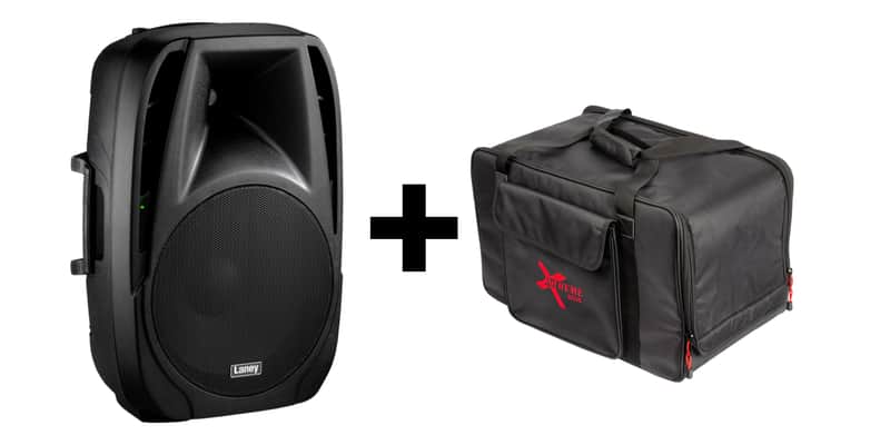 Laney 10" Powered Speaker & Xtreme Carry Bag Bundle image 1