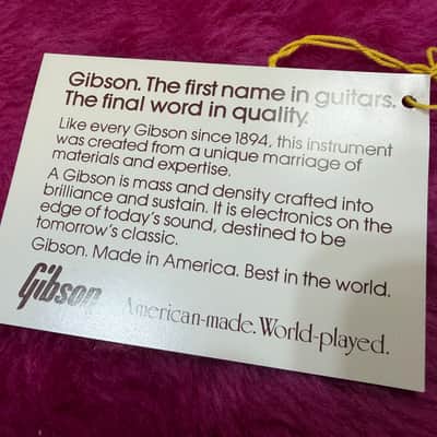 1980s Gibson USA Map Guitar Hang Tag Vintage Case Candy 1983 1984 Manual NOS image 5