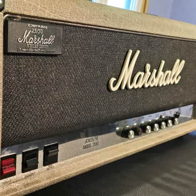 Marshall JCM25/50 "Silver Jubilee" Model 2550 2-Channel 50-Watt Guitar Amp Head 1987 - 1988 - Silver image 1