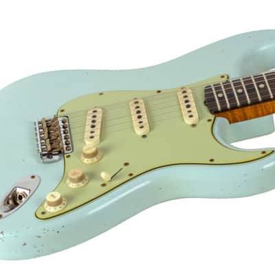 New Fender Custom Shop Dennis Galuszka Masterbuilt Roasted '59 Stratocaster Journeyman Aged Sonic Blue #R139040 image 2