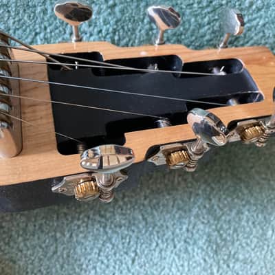 Jackson SlideKing LS Lap Steel with a 3 strings palm bending lever - Natural, no legs, felt fabric on the back side image 12