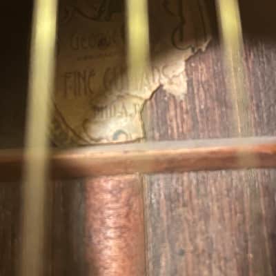 George Bauer Antique circa 1900 Parlor Guitar 1890-1910 - Shellac image 3