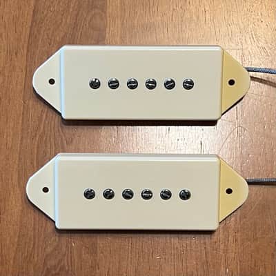 Good Land Pickups: Pouncers P-90 Alnico 2- Dogear Cream Set image 2
