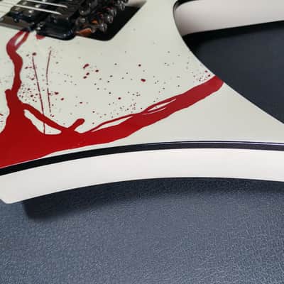 B.C. Rich Joey Jordison Signature Warlock Murderdolls - White Blood Splatter image 11