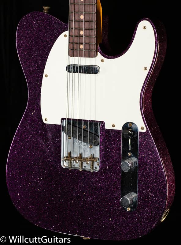 Fender Custom Shop LTD 1960 Telecaster Journeyman Relic Aged Magenta Sparkle (707) image 1