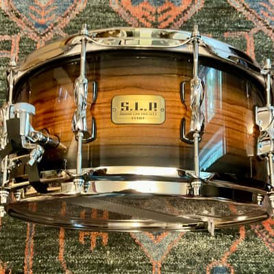 Tama SLP Bubinga/Maple Snare Drum 14x6.5 Midnight Zebrawood Burst image 1