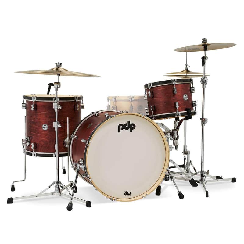 PDP Concept Classic 3-Piece Kit Shell Pack - 22" Bass (Oxblood, Ebony Hoops) image 1
