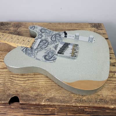 2017 Fender Brad Paisley Road Worn Telecaster - Silver Sparkle image 7