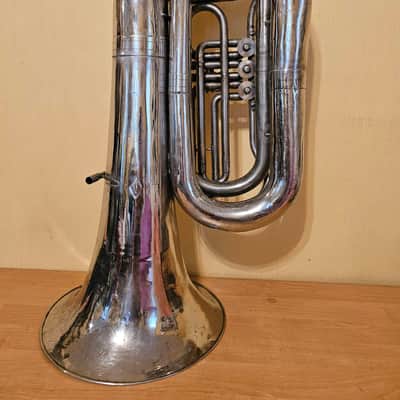 Tuba “Bb" Soviet 3 Valves Brass Pipe Wind Instrument Horn USSR Vintage and Rare image 5