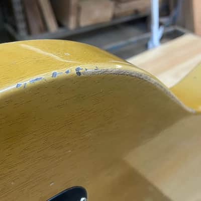 Lay's Guitar Single Cut Junior - Korina - Aged TV Yellow - Custom made image 7