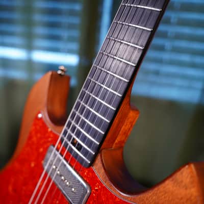 Moar Dolly 2025 Handmade Danish Boutique Guitar | Roasted Mahogany | Hand-Wound P90 & Mini Humbucker | Rare image 10