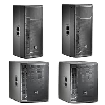 JBL PRX 700 Active DJ PA System PRX718XLF (x2) PRX735 (x2) NEW image 1
