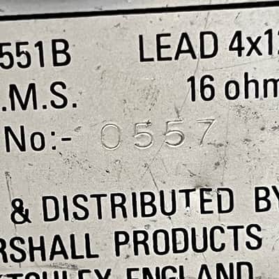 1987 Marshall 25/50 2551B Silver Jubilee 4x12 Straight Speaker Cabinet image 16