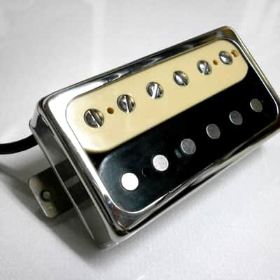 Q pickups ZEBRA Open CHROME Cover Humbucker PAF Guitar Pickup Hand Wound By Q Pickups image 2