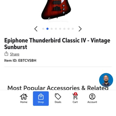 Epiphone Thunderbird IV Classic Pro 2015 - 2020 - Vintage Sunburst image 7