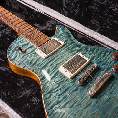 Patrick James Eggle Macon Single Cut - Island Blue Burst #30370 Second Hand image 7