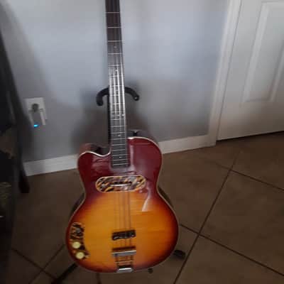 Left handed, Kay Pro Bass K162VHS 2019 - Honey Burst image 3