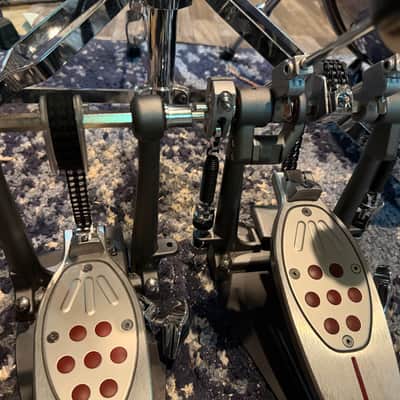Pearl P2052C Eliminator Redline Chain-Drive Double Bass Drum Pedal 2010s - Silver / Black / Red image 2