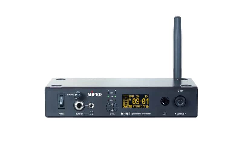 MIPRO MI-58T Digital IEM Stereo Transmitter - Including Rack Mount Kit image 1