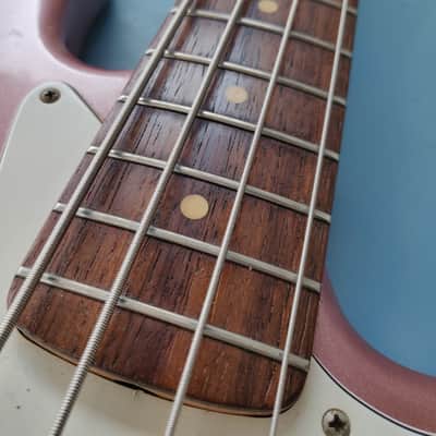 Fender Custom Shop Jazz Bass 1998 Burgundy Mist image 5