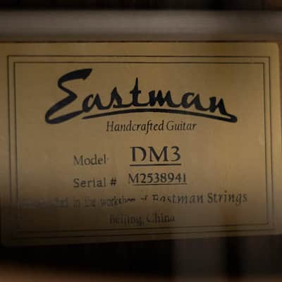 Eastman Guitars DM3 Grande Bouche Acoustic Guitar - Natural with Structured Gig Bag image 14