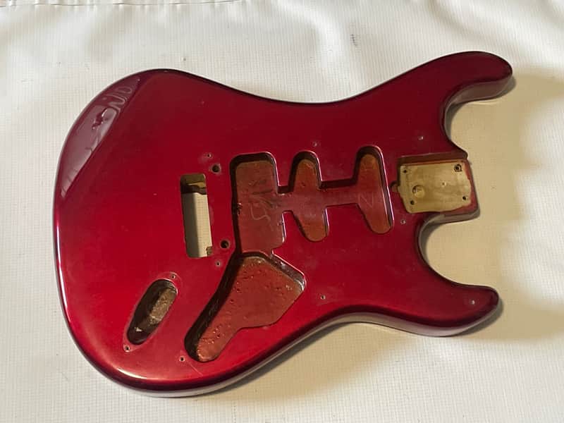 1984 Kramer USA Pacer Deluxe C Series Plate Candy Apple Red Guitar Body Floyd Ready image 1