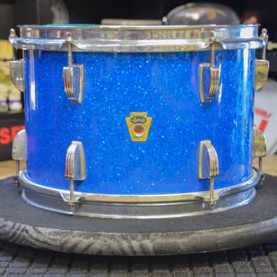 USED Ludwig 4pc Drum Kit - Transition Badge, "Blue Sparkle" image 12