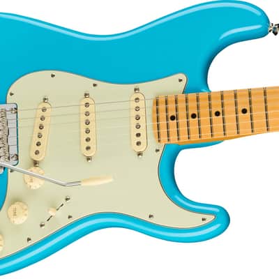 Fender American Professional II Stratocaster Guitar Maple Fingerboard, Miami Blue w/ Deluxe Case image 2