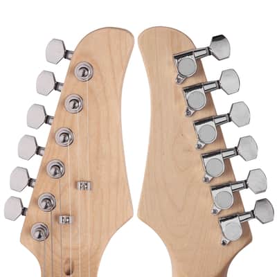 Ukscs Rosewood Fingerboard Electric Guitar Sunset - Red image 4