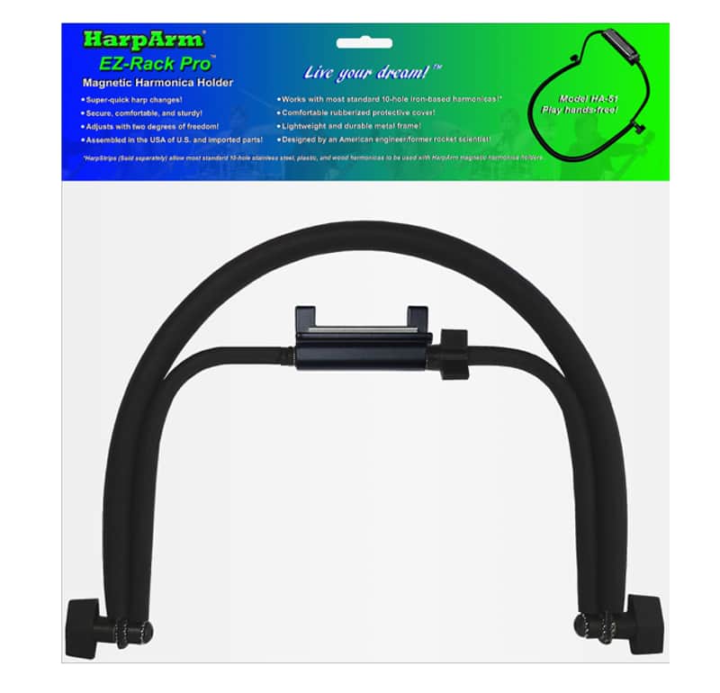 HarpArm® EZ-Rack Pro Super Magnetic Harmonica Holder (rack), LIFETIME. (Insta-change™) image 1