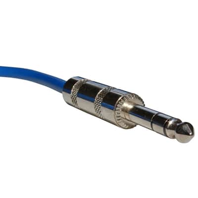 BLUE 3ft foot STEREO TRS 1/4 balanced audio cable shielded effects fx patch CORD image 2