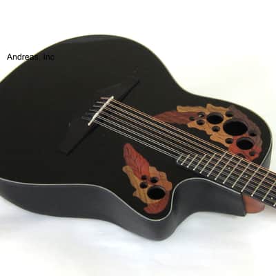 Ovation Celebrity Elite 12-String Acoustic/Electric Guitar w/ Bag - Black image 5