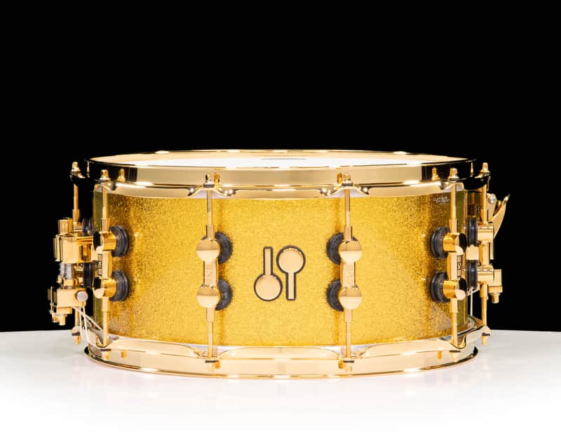 Sonor SQ2 14x6.5 Vintage Maple Snare - Gold Sparkle Lacquer - Gold Hardware image 1