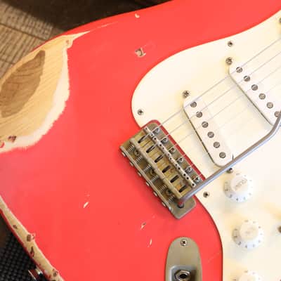 2017 Nash Guitars S57 Ash Electric Guitar Fiesta Red Relic + OHSC image 4