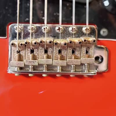 1987 Young Chang E10 Squier 1957 Reissue *Gorgeous Flame Maple Neck* Active EMG Select's W/ Awesome Red Light! Alder Body W/ Maple Cap and Back!- Torino Red image 7