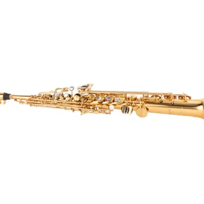 Wisemann DSS-500 Brass lacquered Soprano Saxophone, with mouthpiece and case image 4