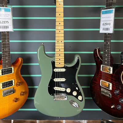 Fender American Professional Stratocaster Antique Olive 2017 Electric Guitar image 2