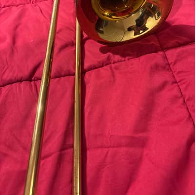 King 606 Student Model Tenor Trombone 2010s - Clear-Lacquered Brass image 4