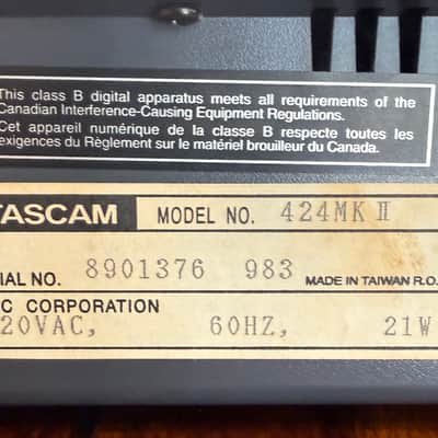 TASCAM 424 MK II Portastudio 1990s - Gray image 4