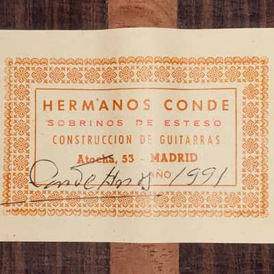 Julio Conde (Hermanos Conde) 1991 media luna flamenco guitar - amazing piece - excellent sound + video image 12