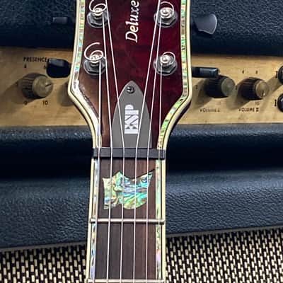 ESP LTD EC-1000 QM with Rosewood Fretboard 2002 - 2004 - See Thru Black Cherry image 3