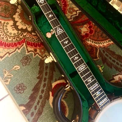 2019 OME Custom Celtic Trilogy Open Back Banjo - Super Clean with the Original Case image 3